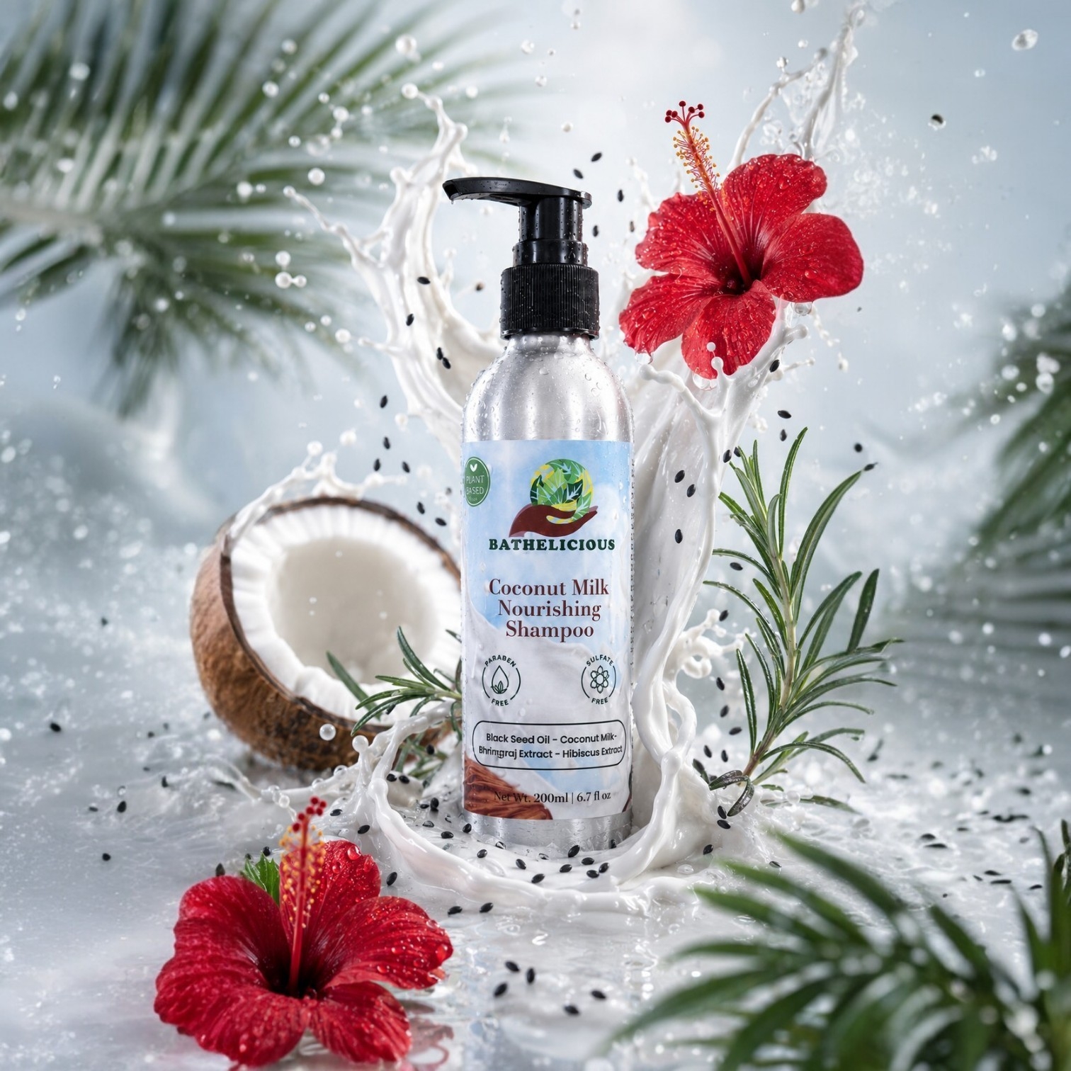 Coconut Milk Nourishing Shampoo for Dry & Damaged Hair | Bathelicious