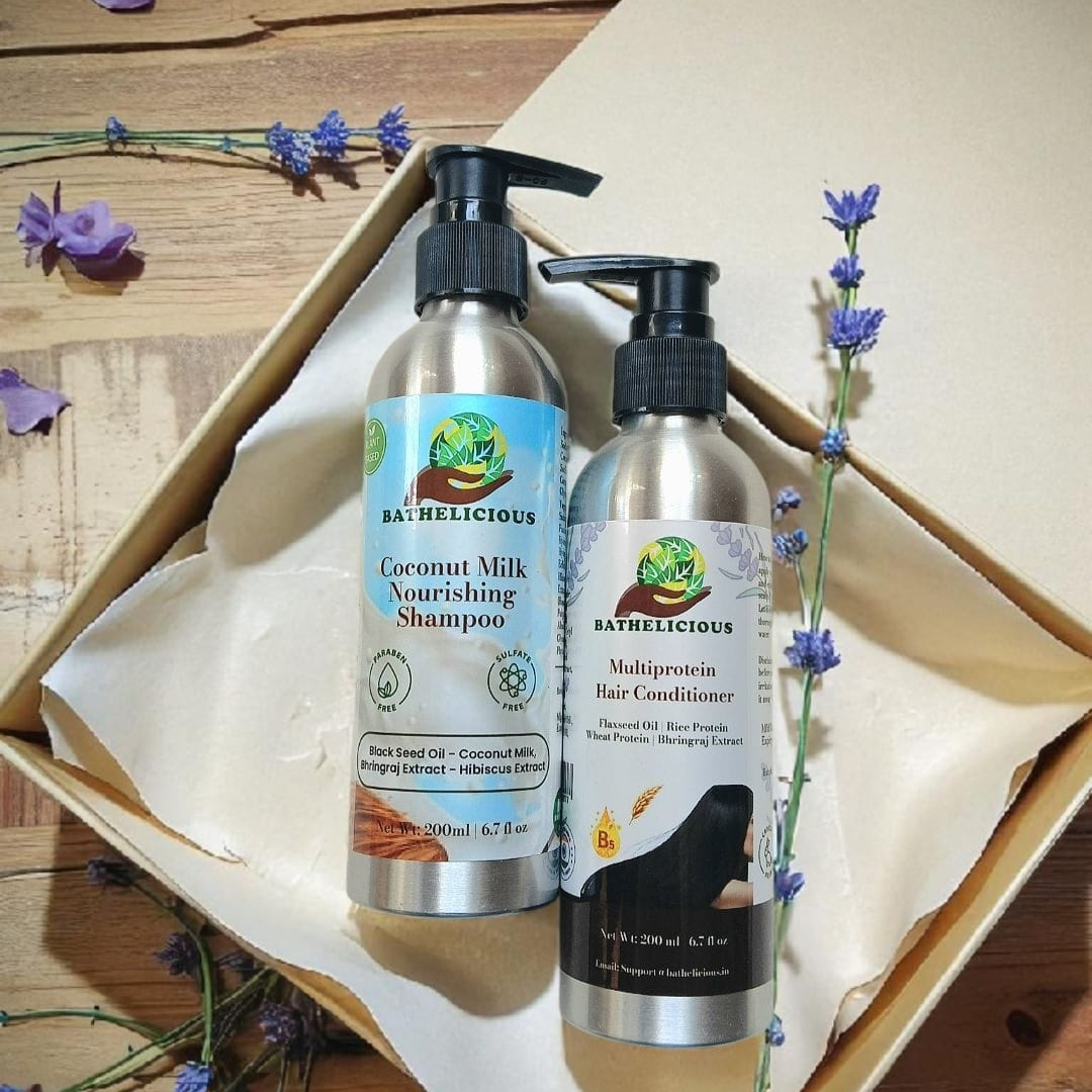 Hair Nourishment Combo for Dry Frizzy & Damaged Hair | Bathelicious